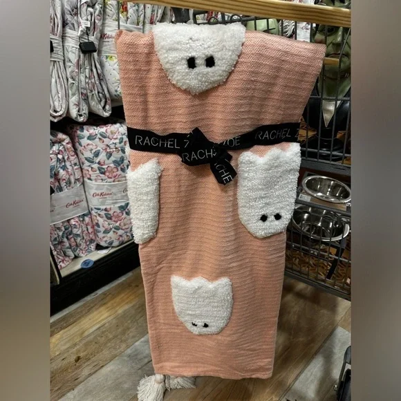 Rachel zoe pink ghost blanket HTF - Picture 1 of 2